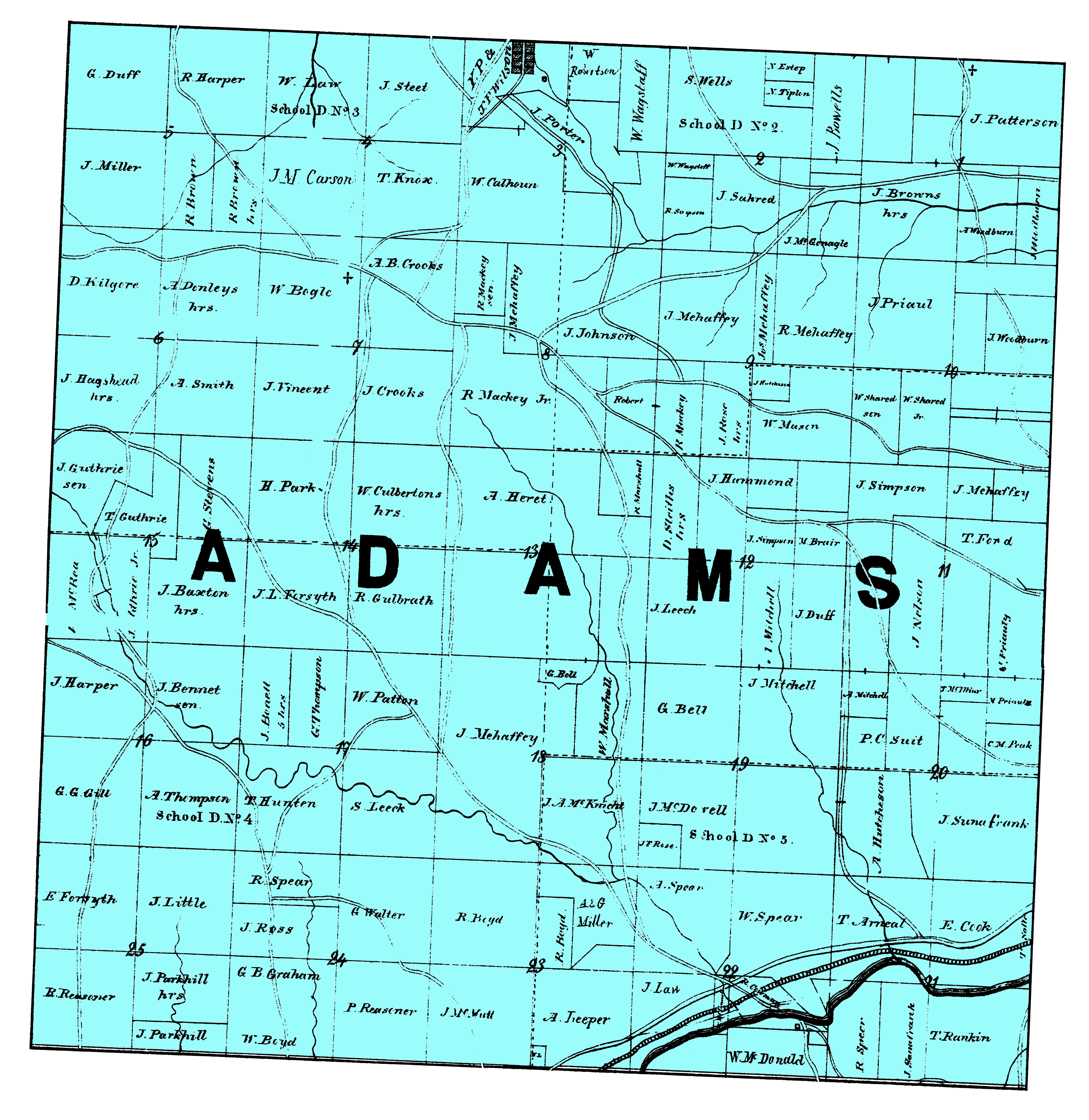 Adams Township ownership map preview
