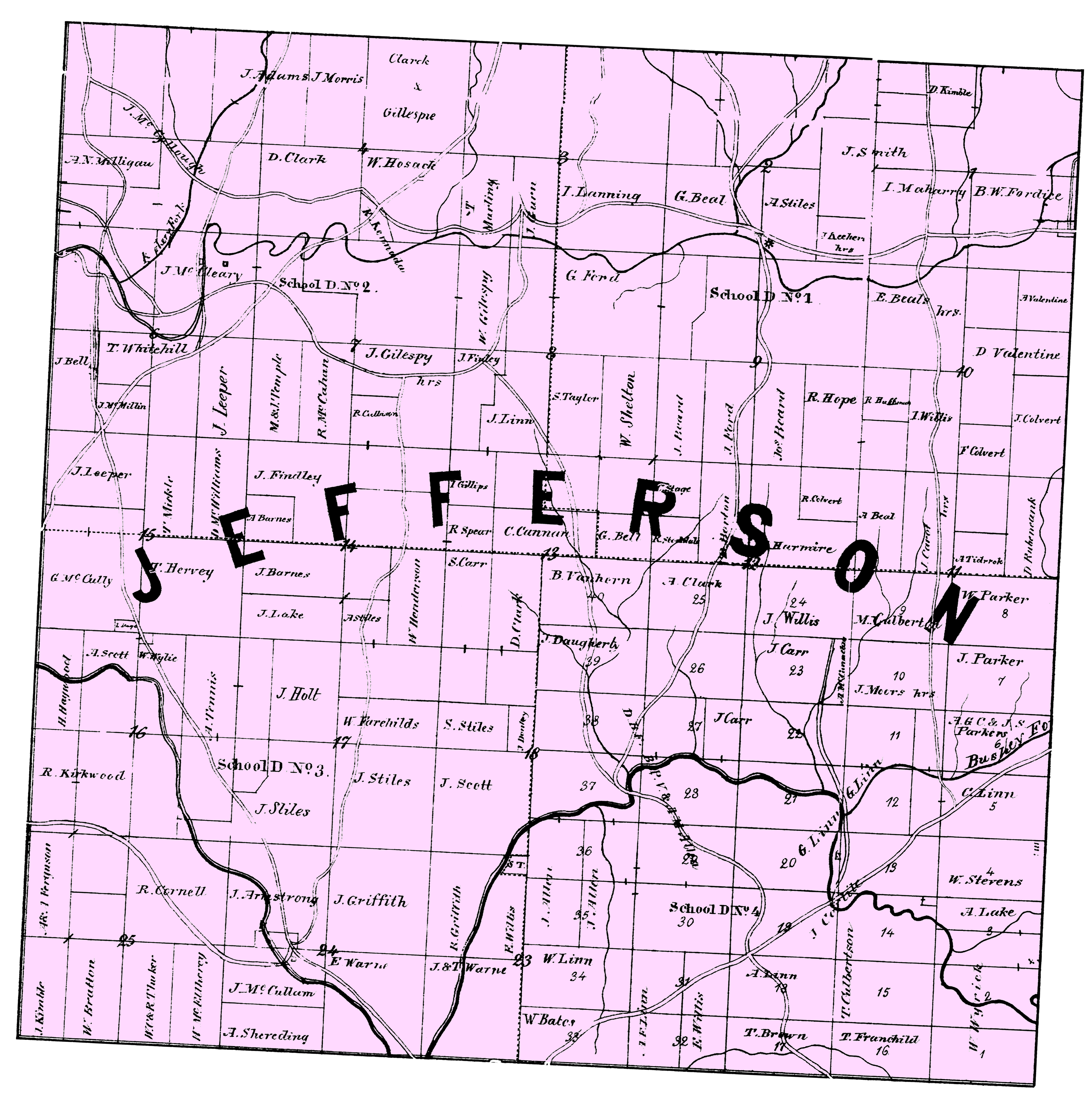 Jefferson Township ownership map preview