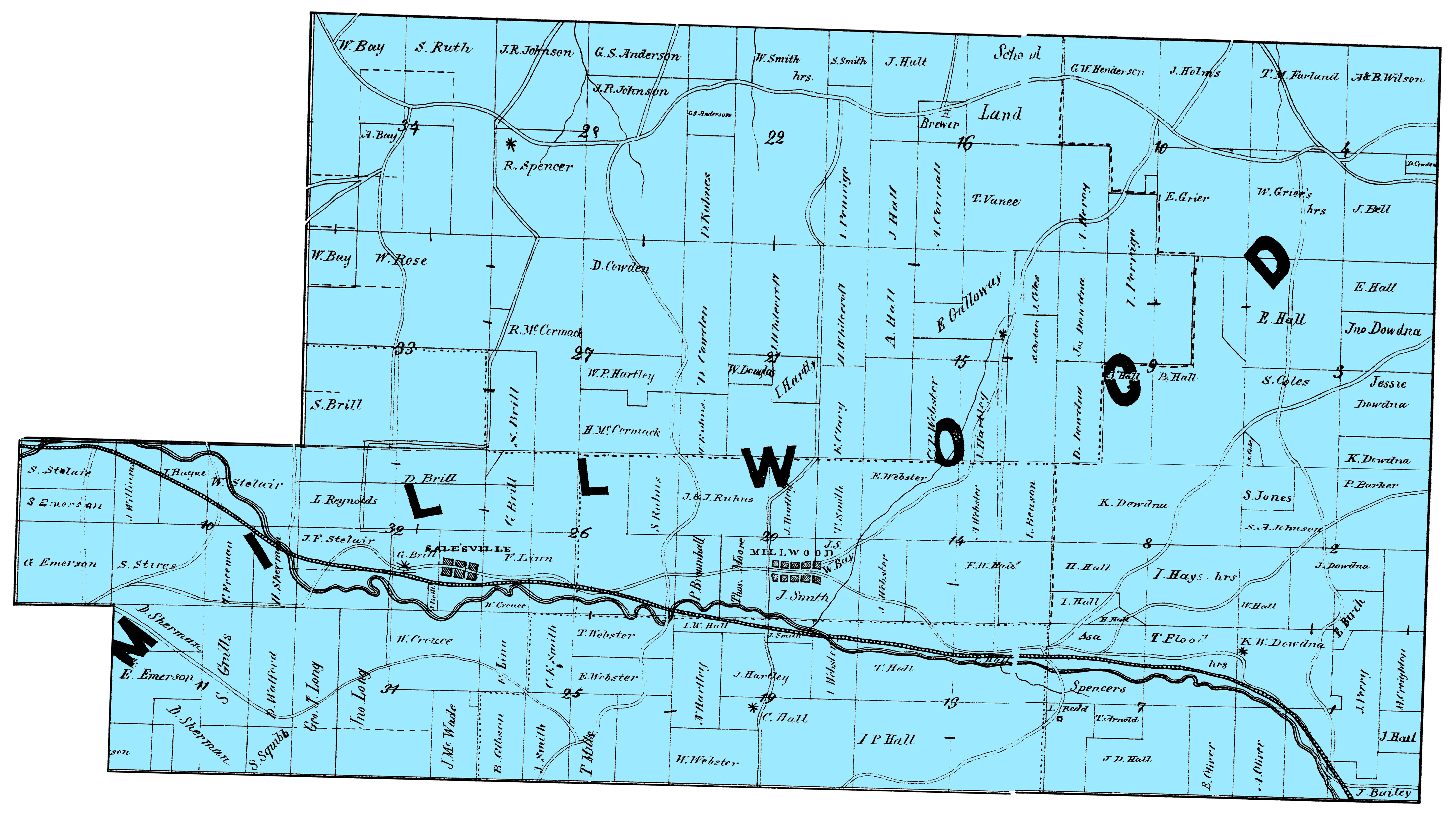 Millwood Township ownership map preview