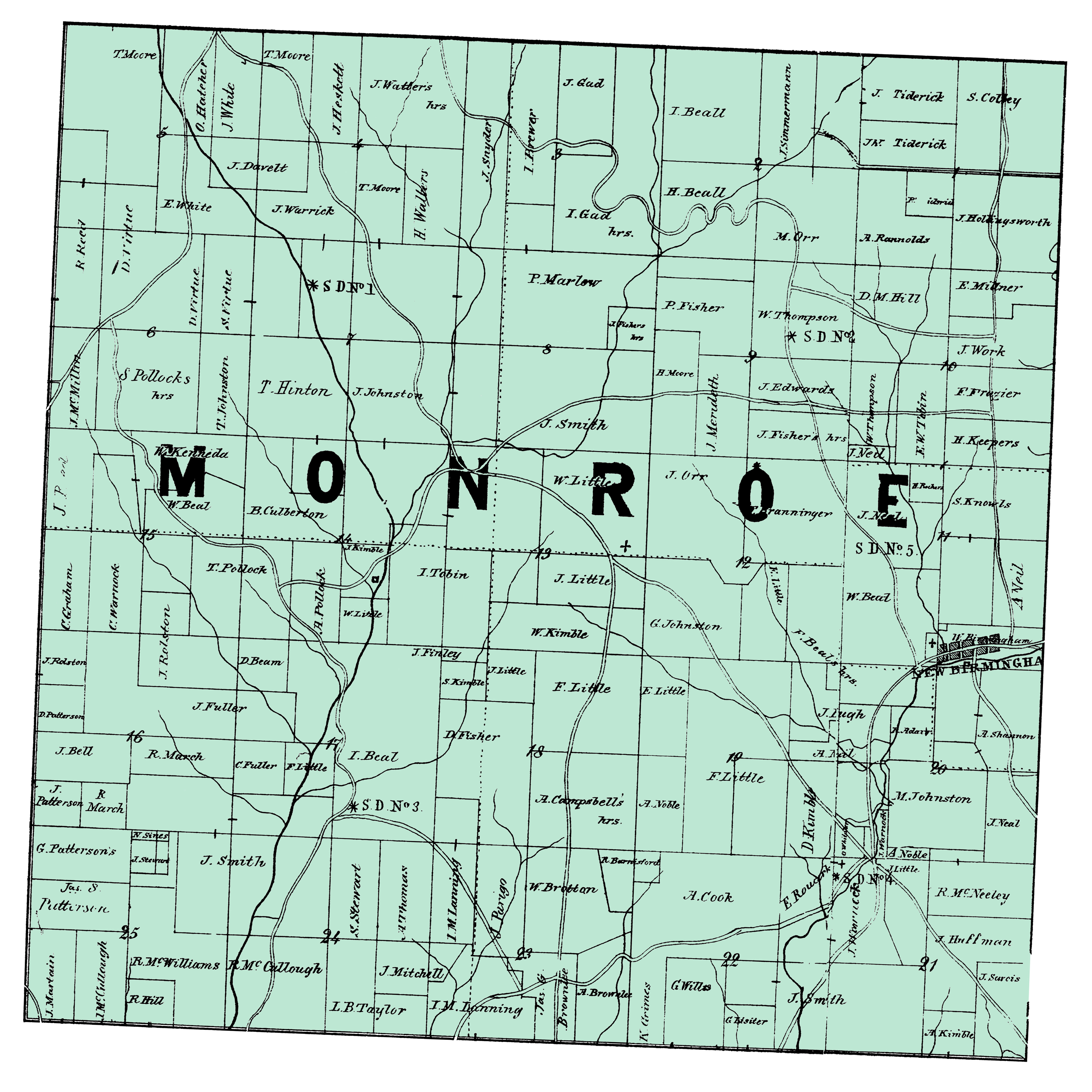 Monroe Township ownership map preview