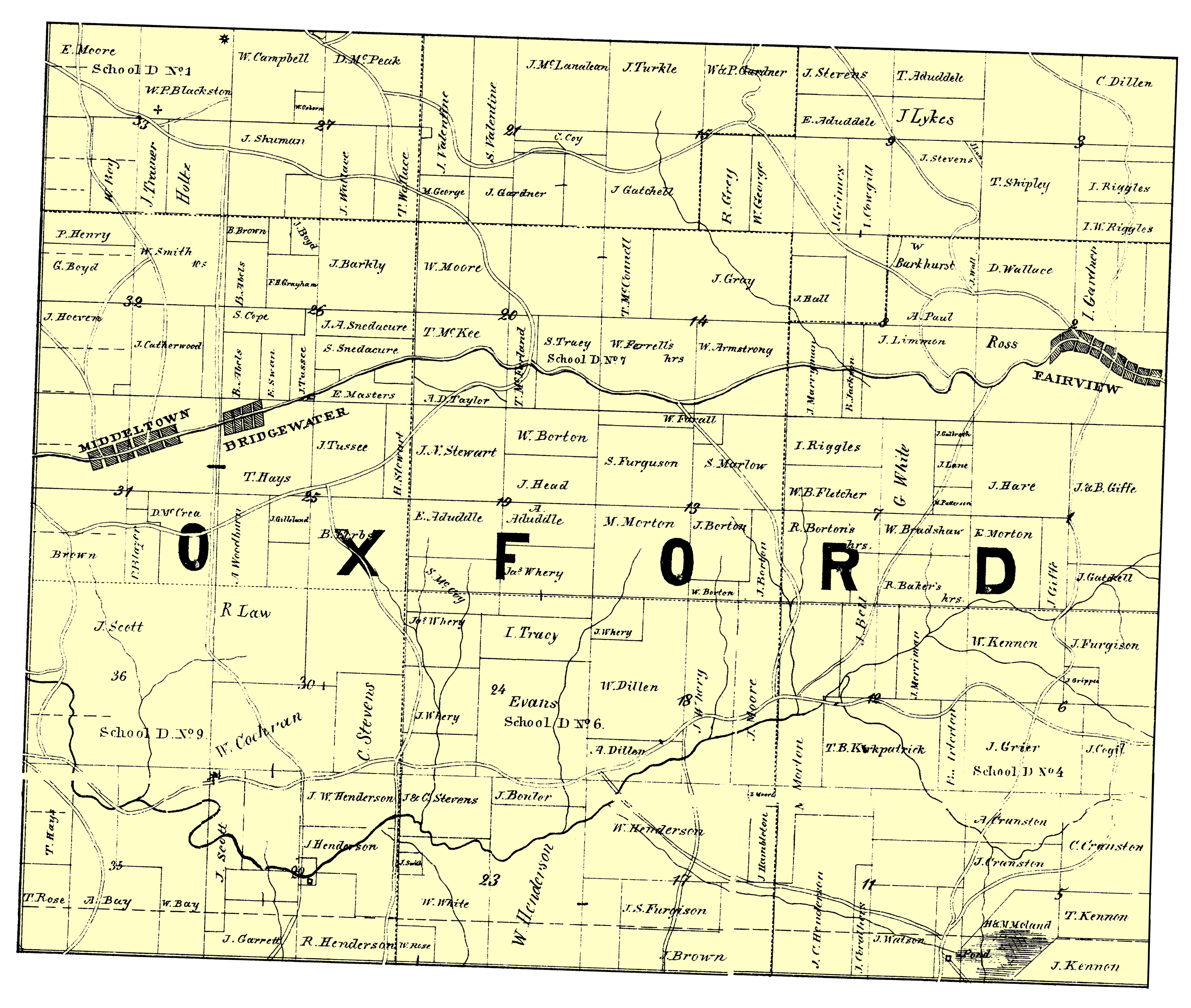 Oxford Township ownership map preview