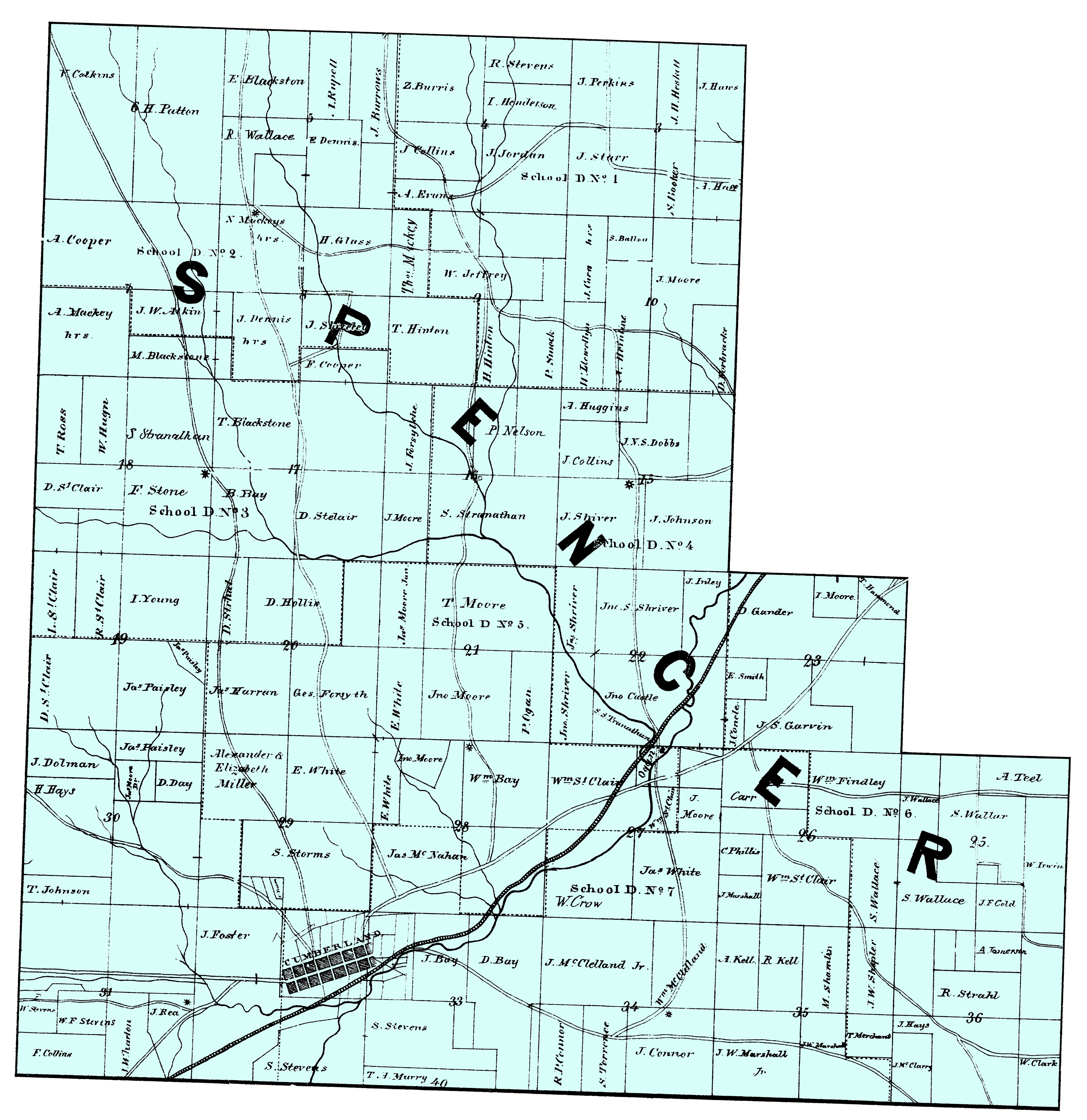 Spencer Township ownership map preview