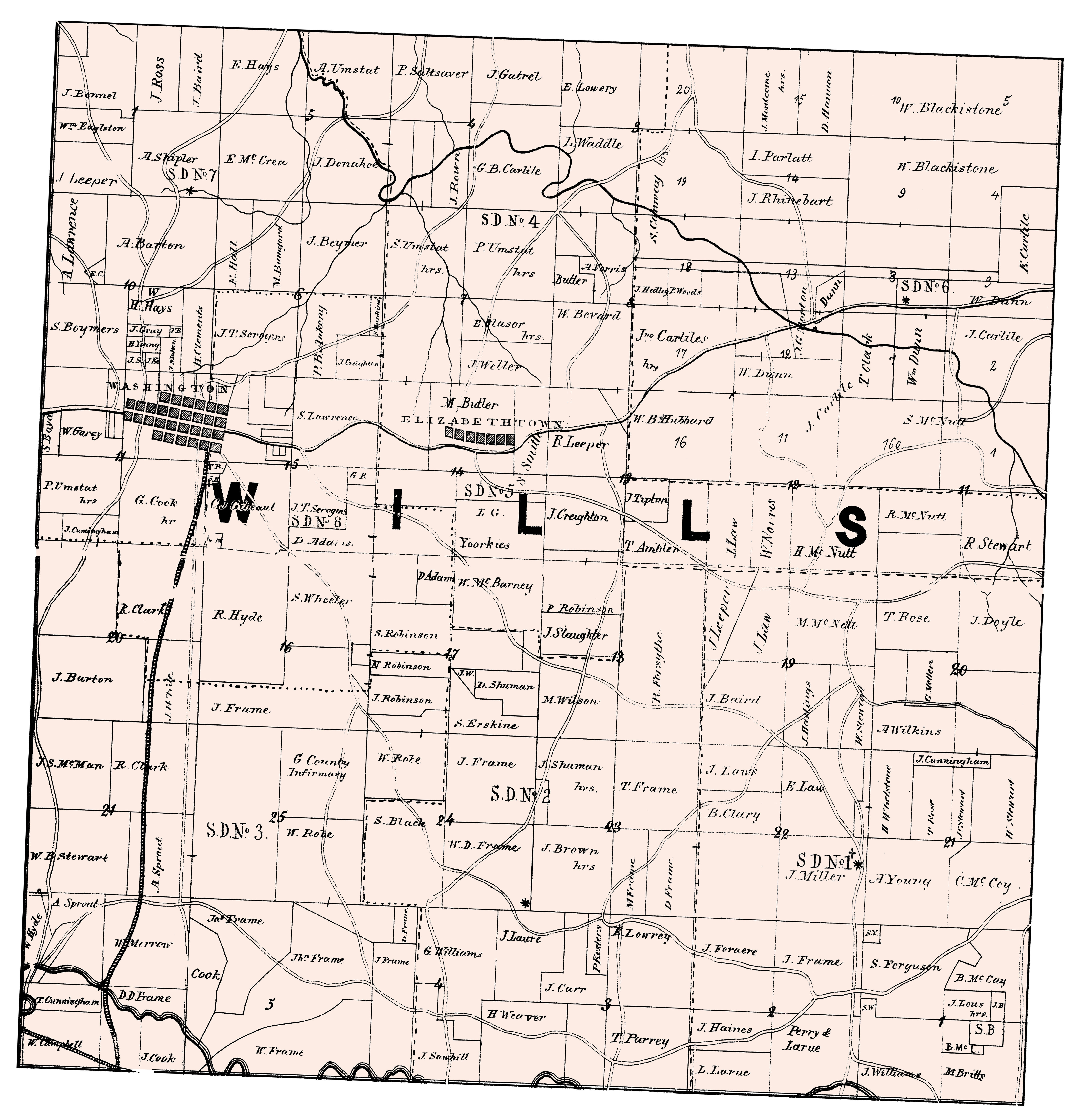 Wills Township ownership map preview